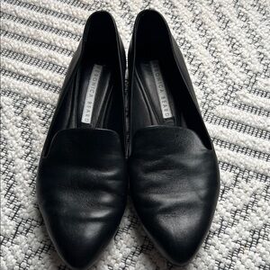 Veronica Beard Black Leather Loafers